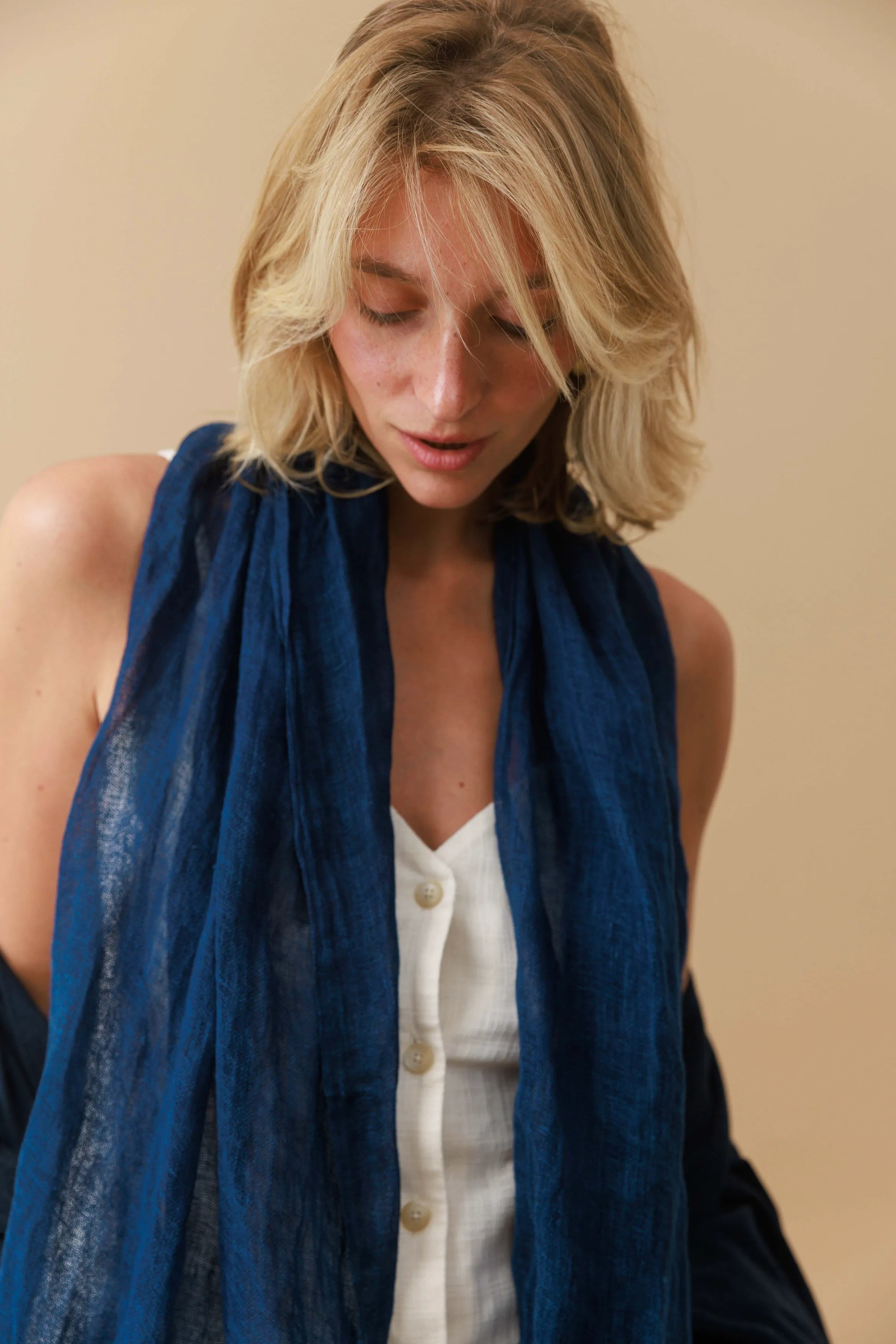 Naturally Dyed Hemp Scarf