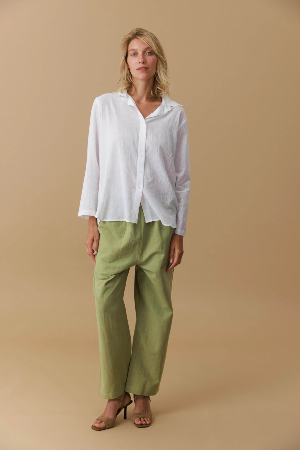 Handwoven Elastic waist Pants
