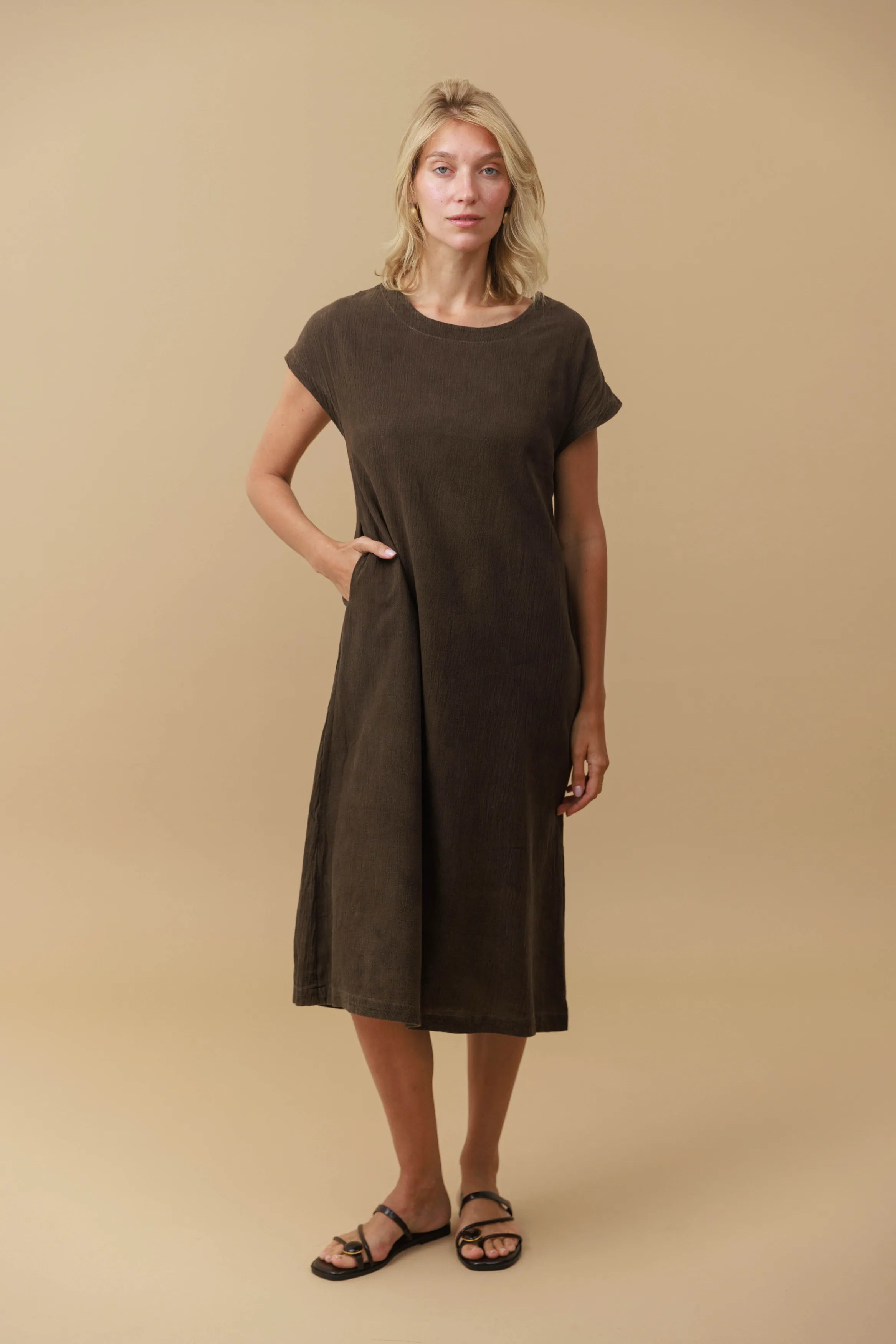 Natural Dye Midi Dress