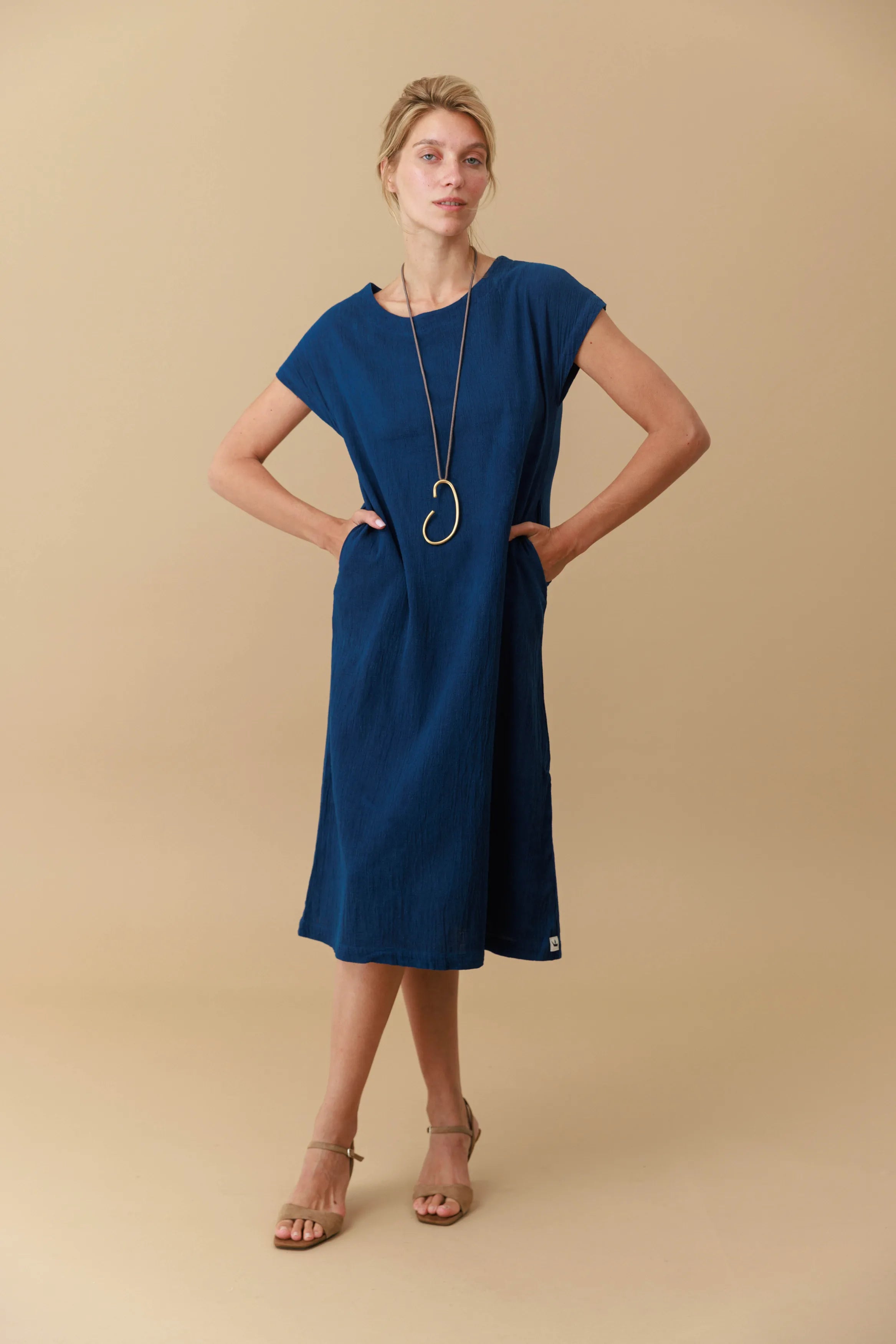Natural Dye Midi Dress
