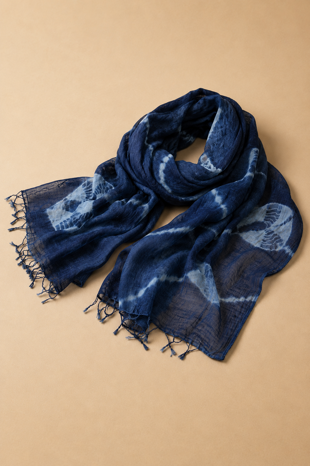 Naturally Dyed Indigo Shawl