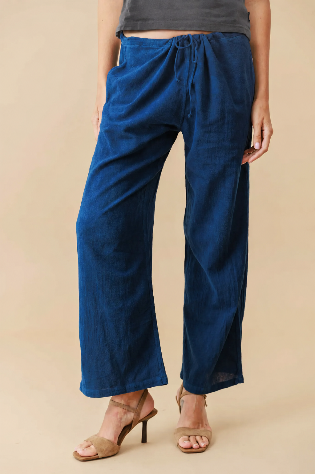 Wide Leg Drawstring Pants