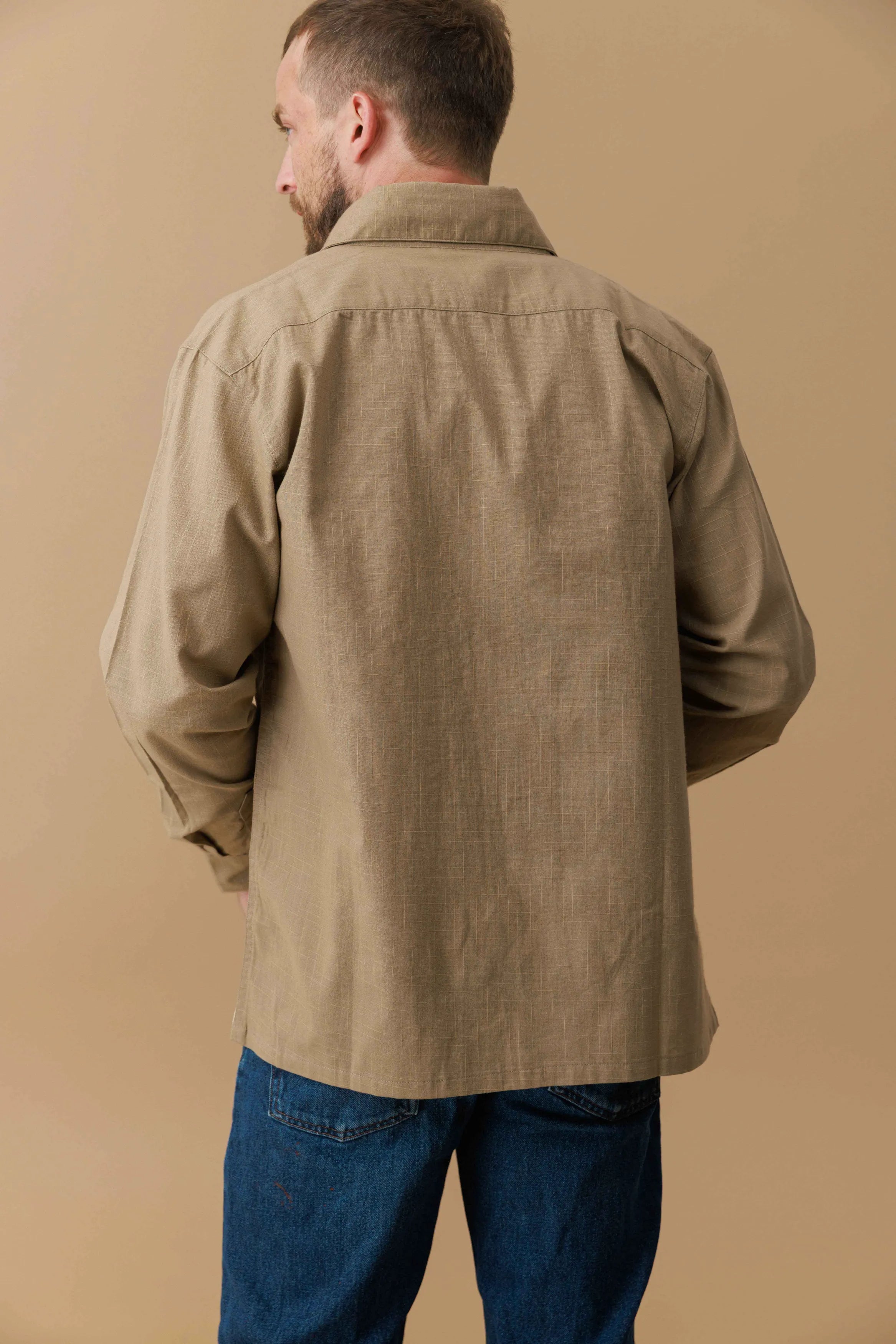 Grid Weave Cotton Shirt
