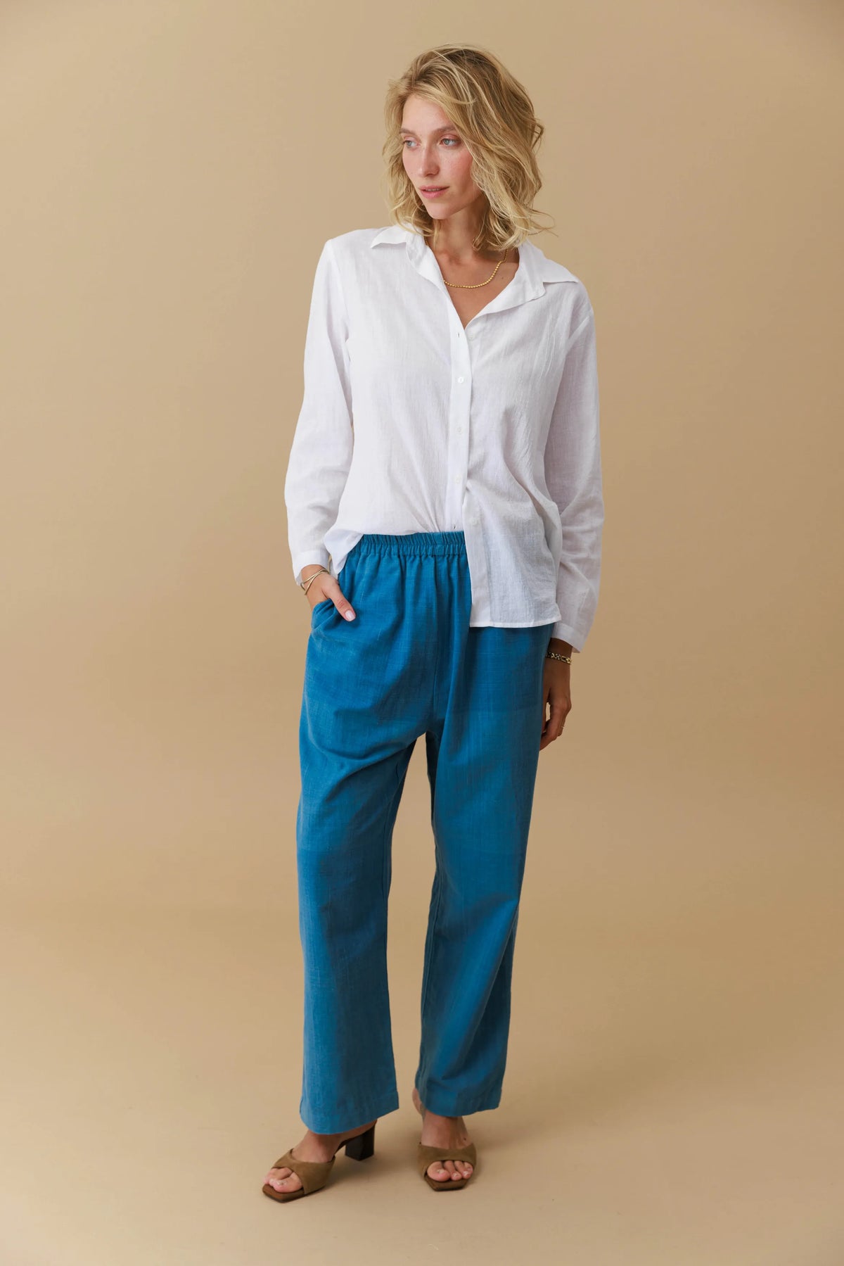 Handwoven Elastic waist Pants