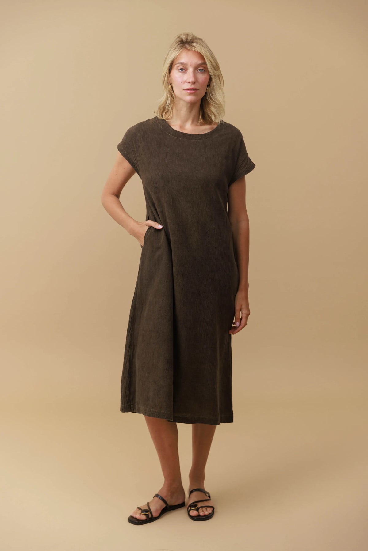 Natural Dye Midi Dress