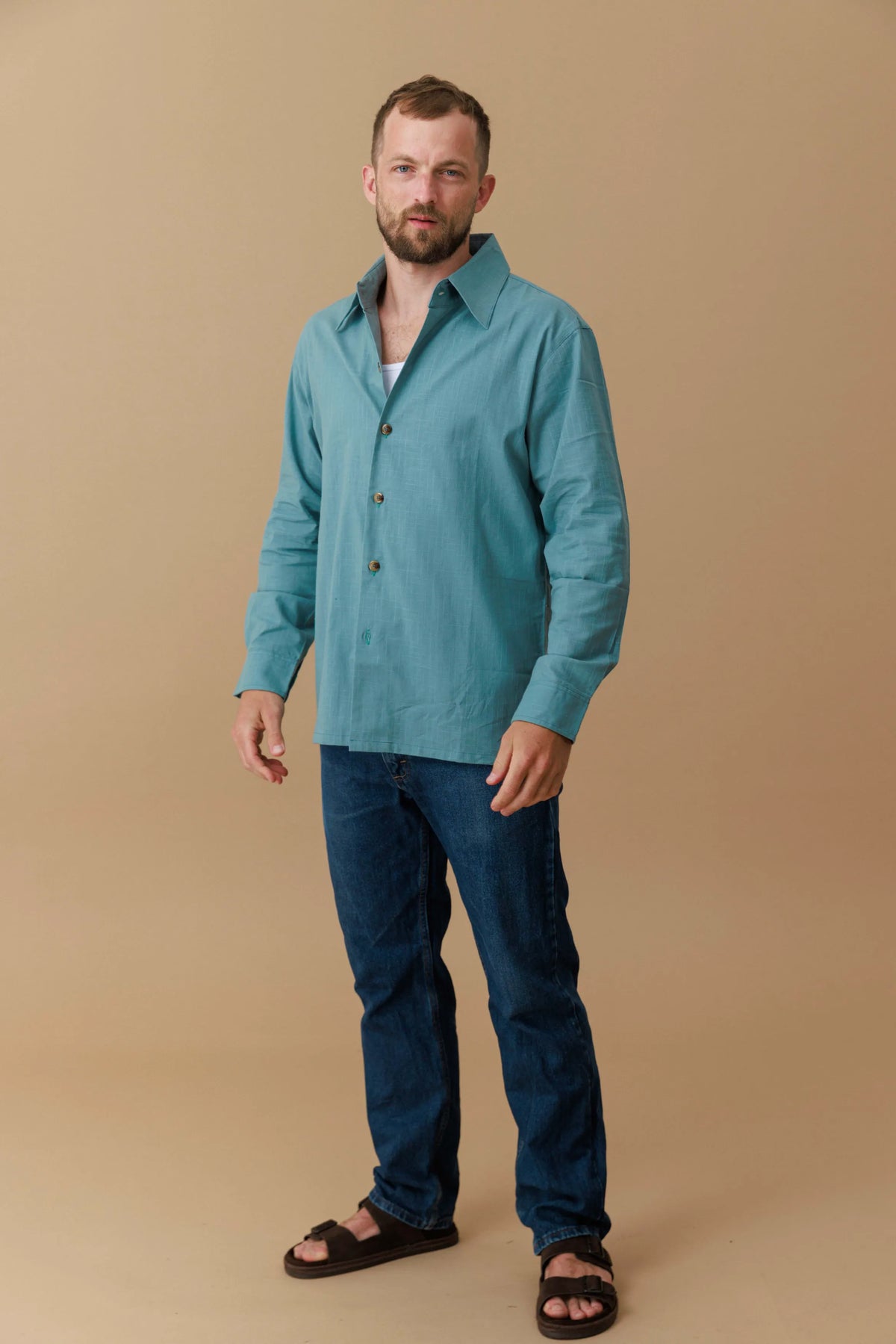 Grid Weave Cotton Shirt
