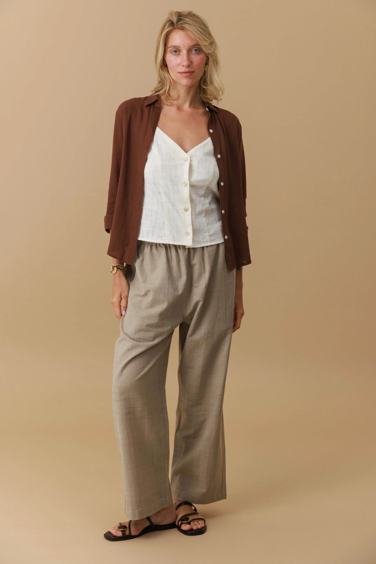 Handwoven Elastic waist Pants