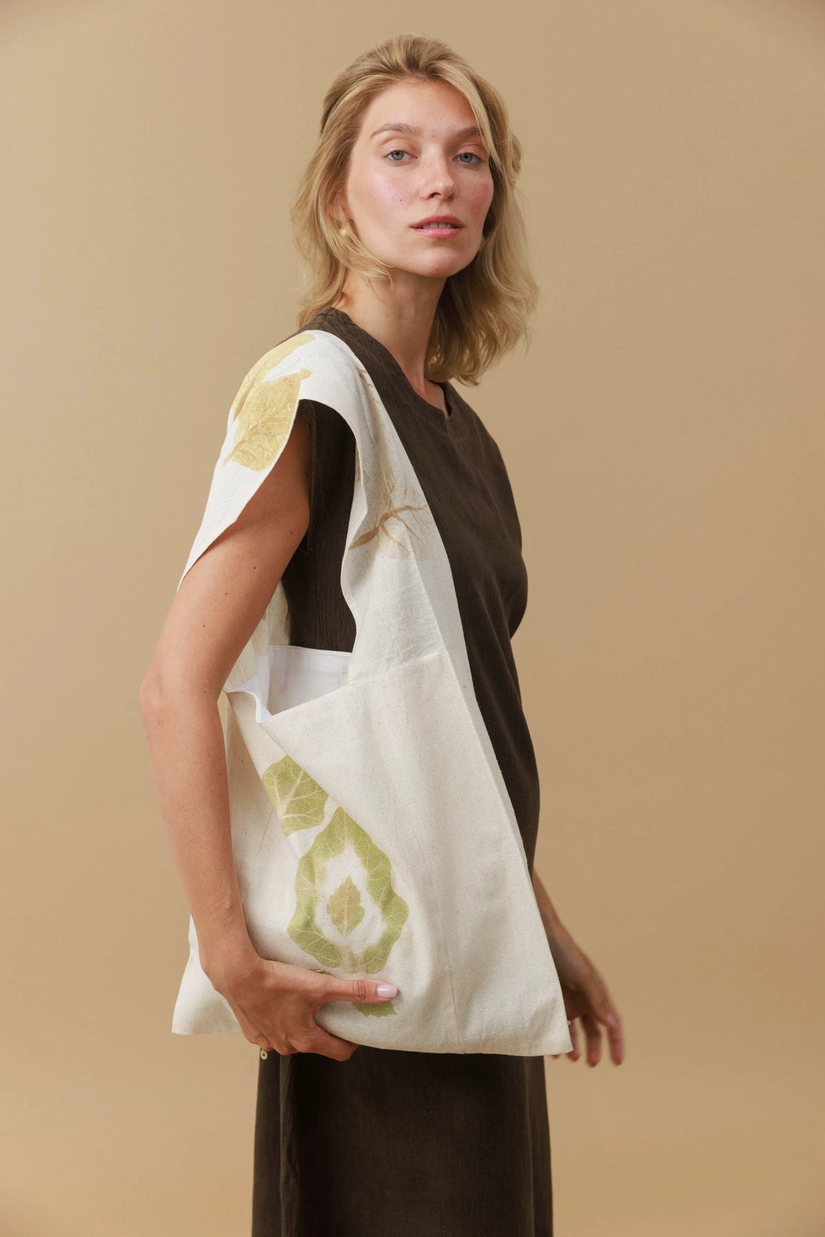 Botanical Print Cotton Tote