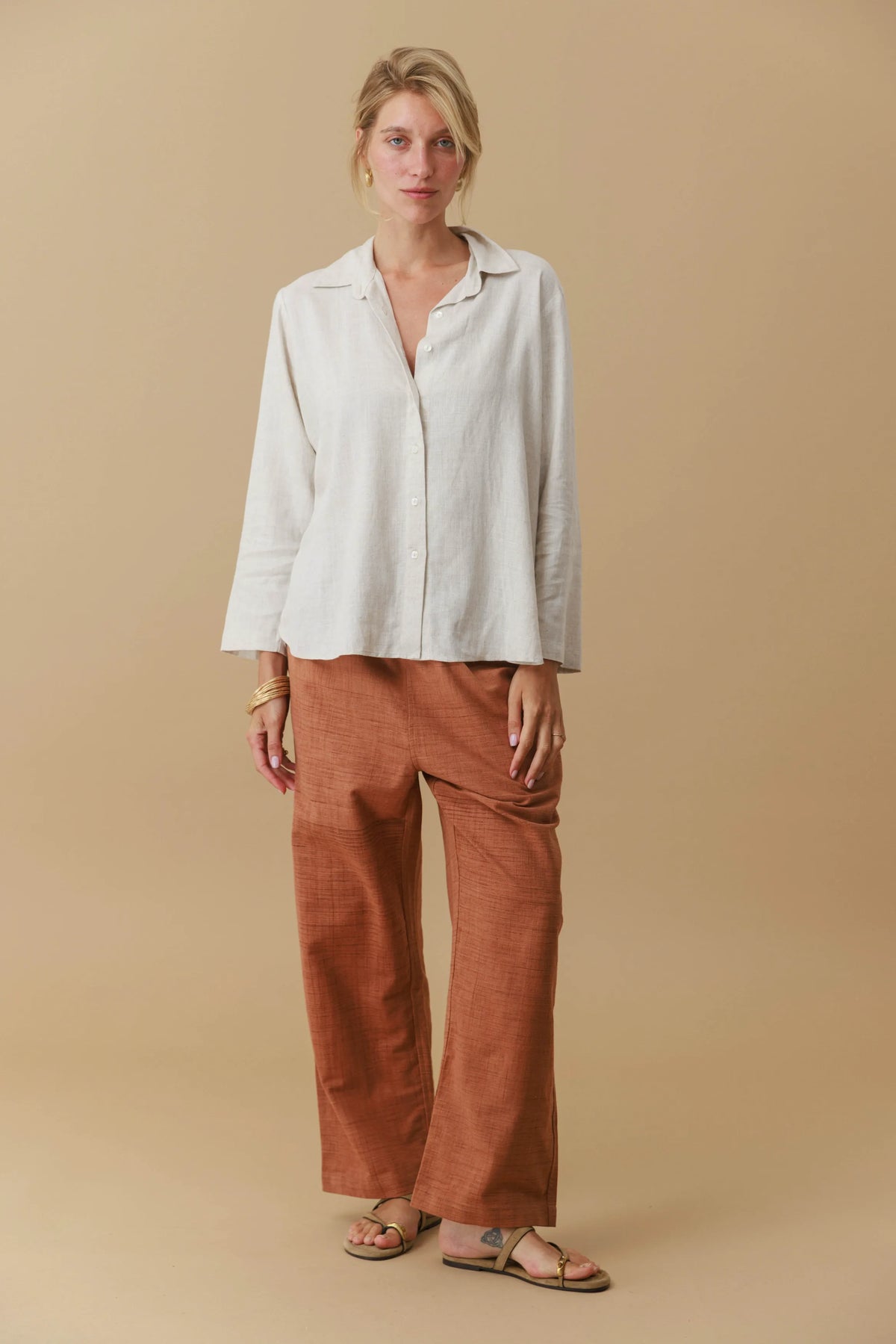 HandWoven Elastic waist Pants