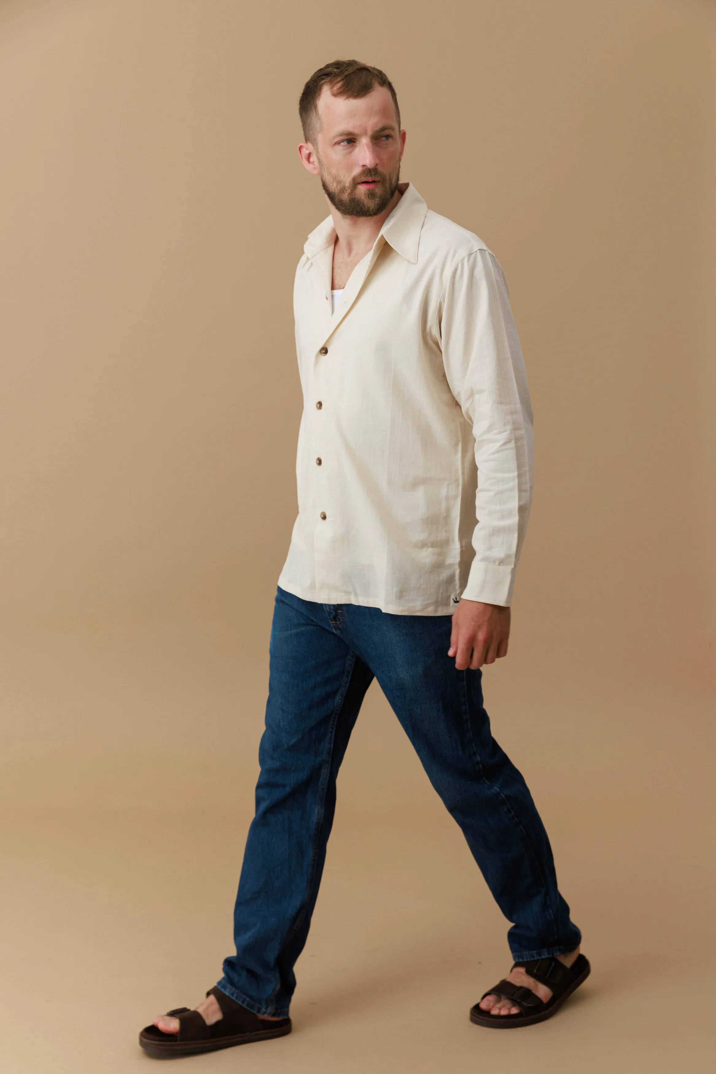 Grid Weave Cotton Shirt