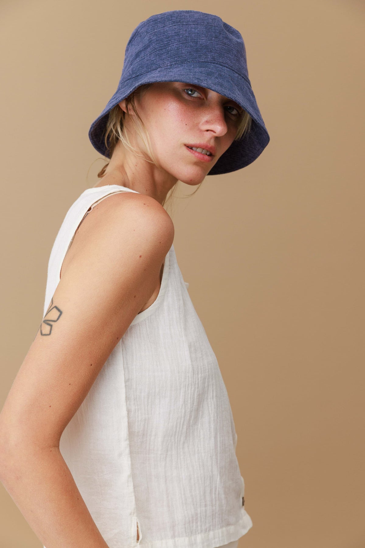 Textured Cotton Bucket Hat