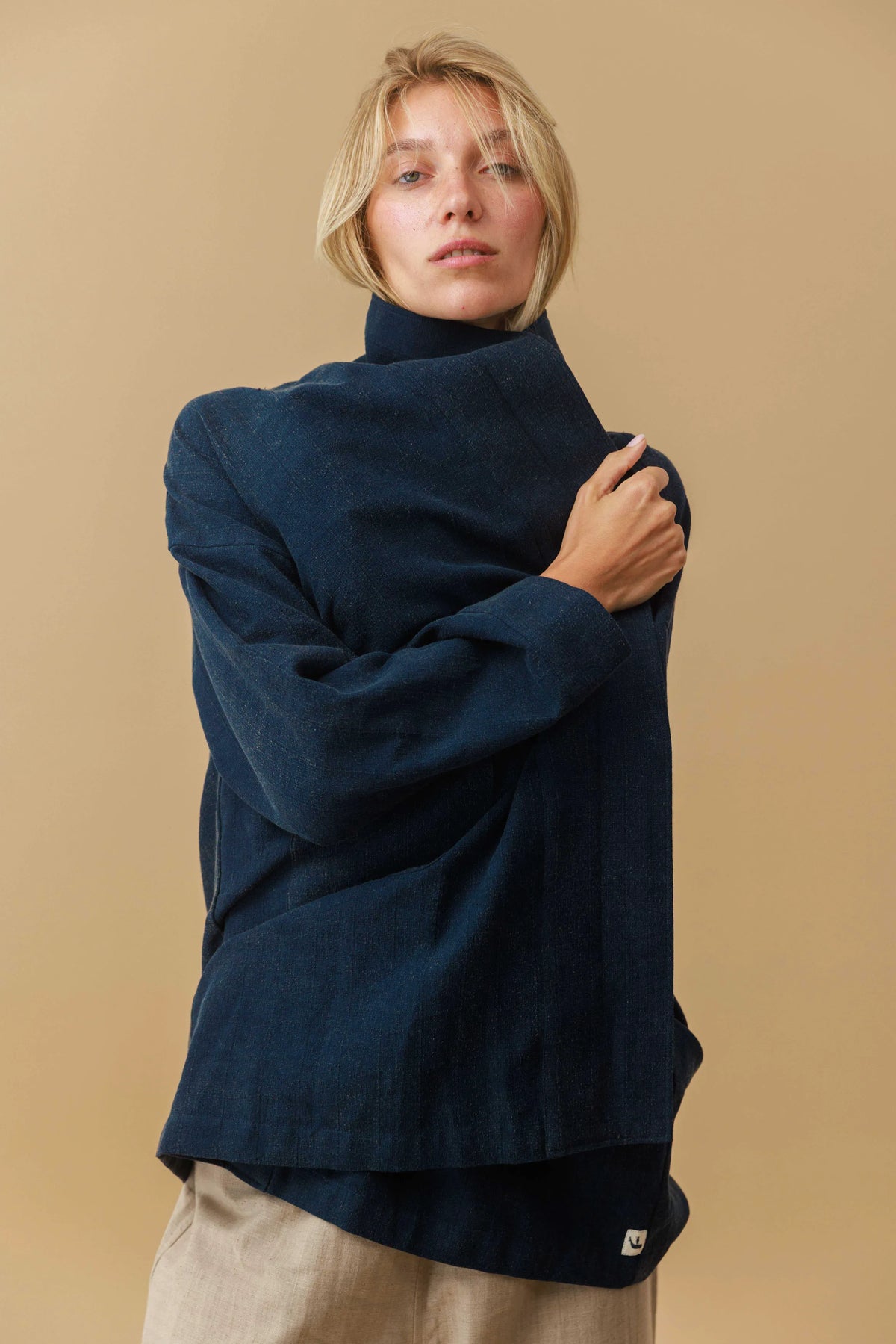 Stone Washed Kimono Jacket