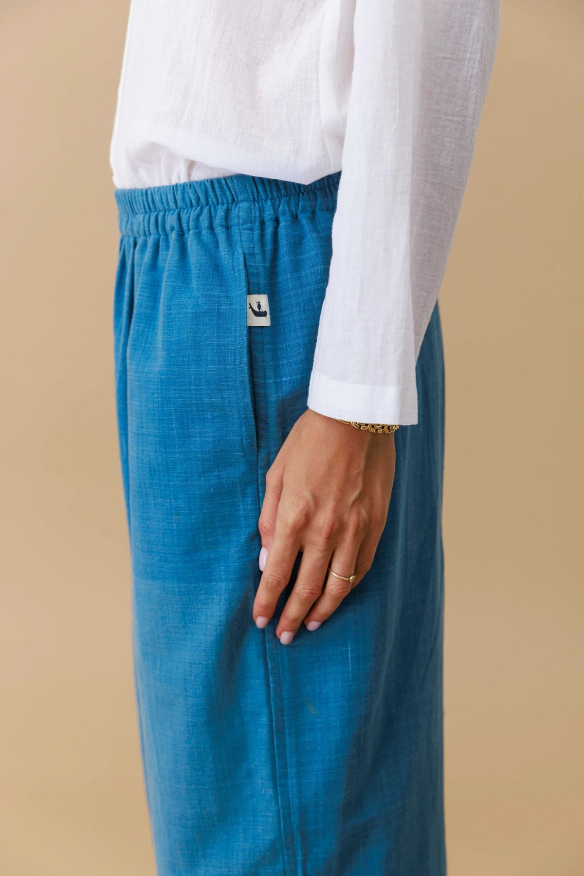 Handwoven Elastic waist Pants