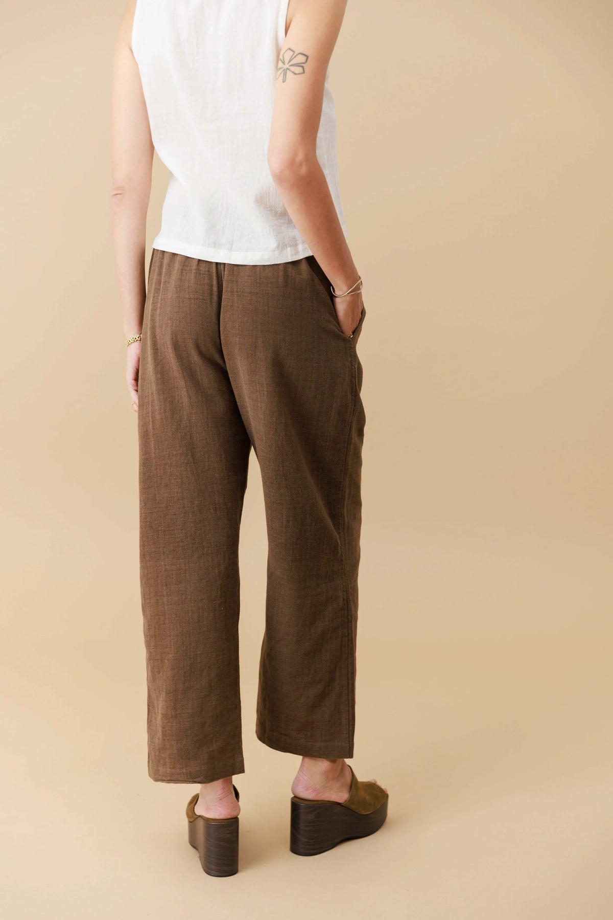 Handwoven Elastic waist  Pants