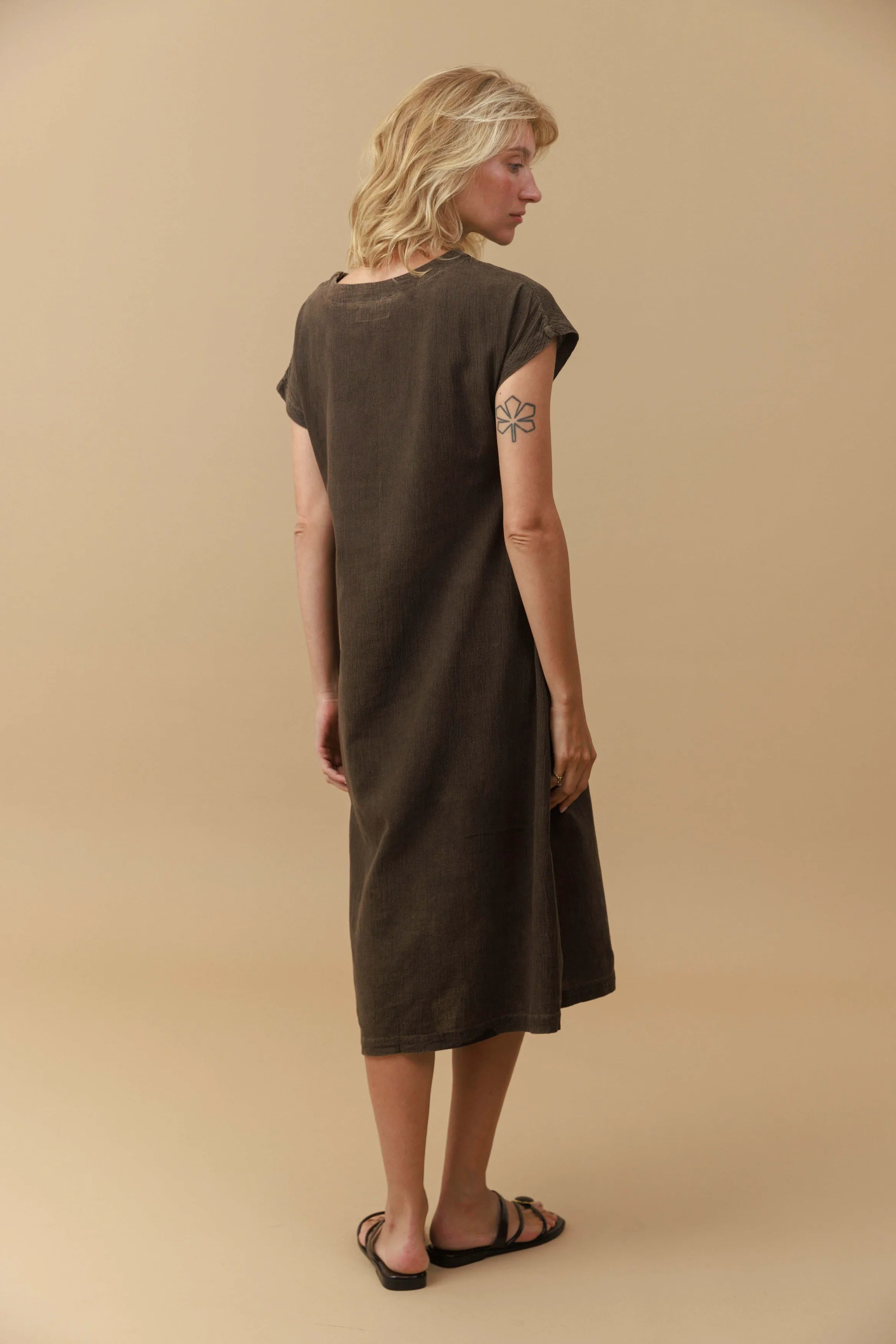 Natural Dye Midi Dress
