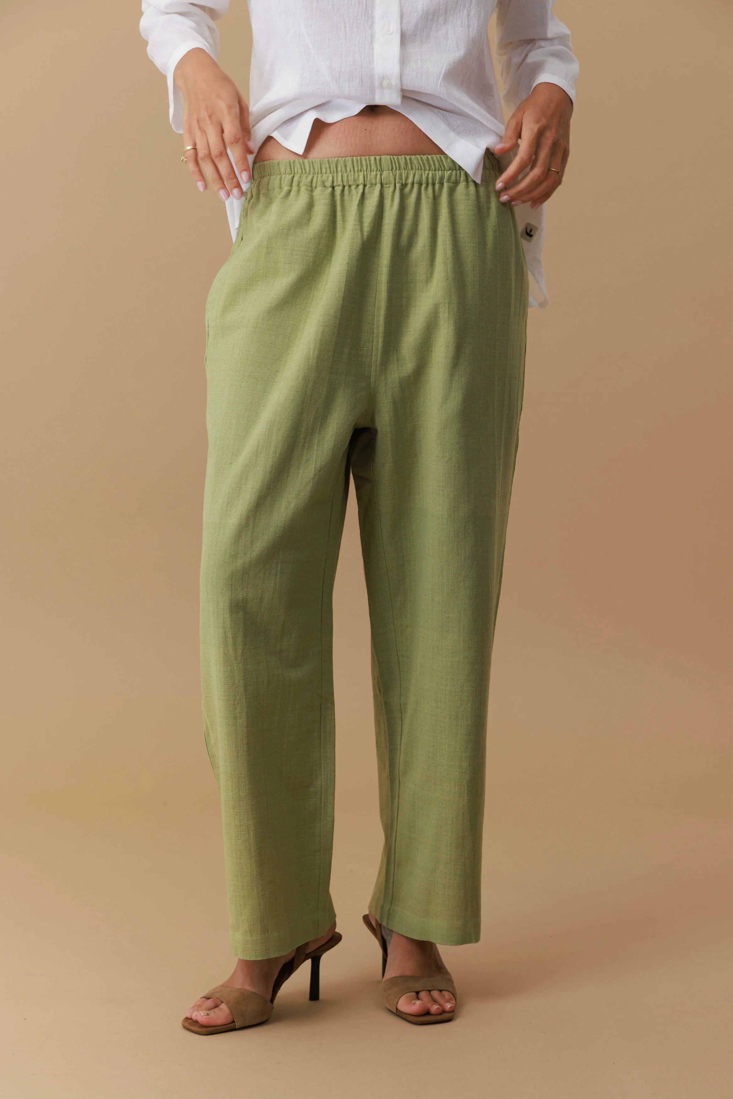 Handwoven Elastic waist Pants