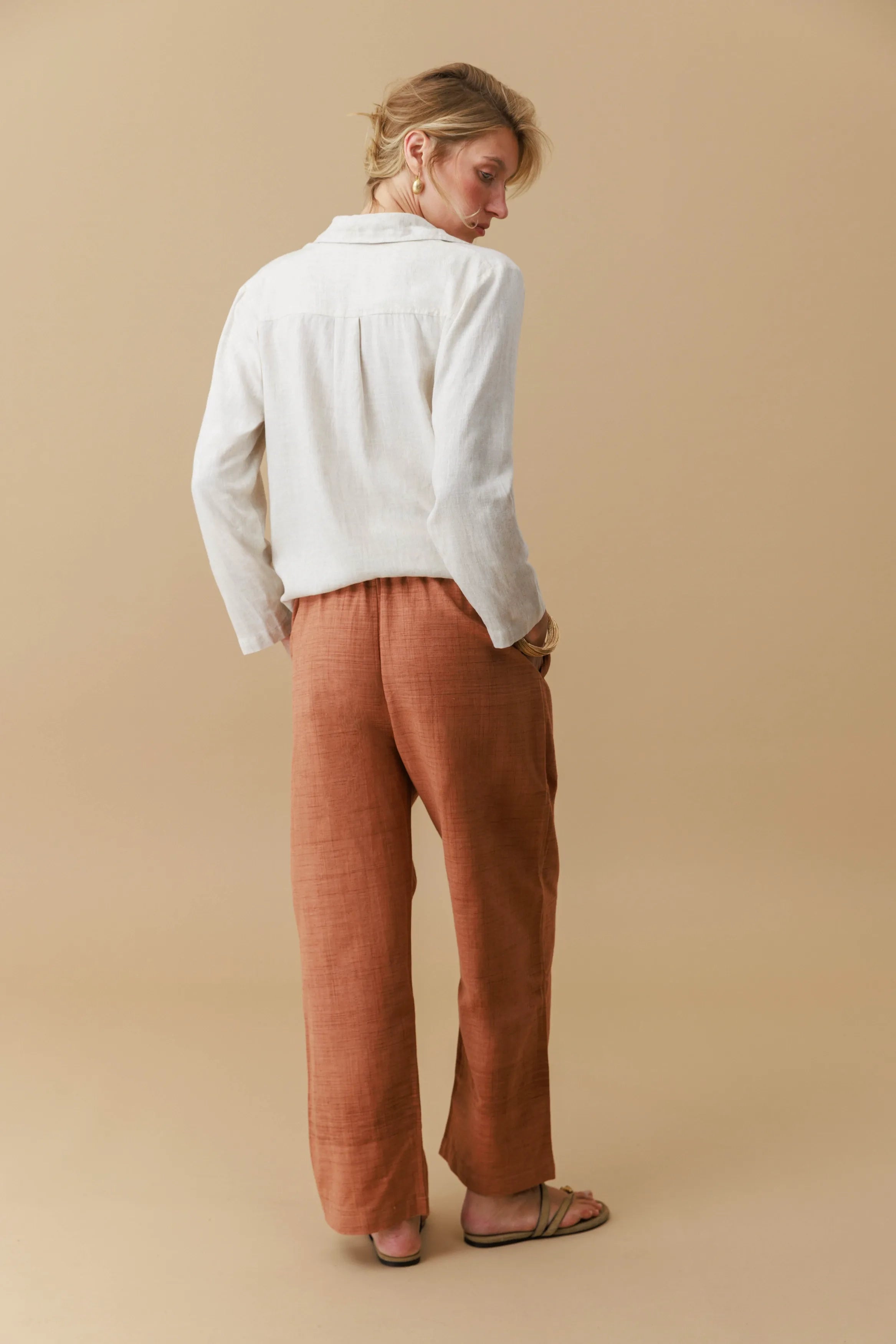 HandWoven Elastic waist Pants