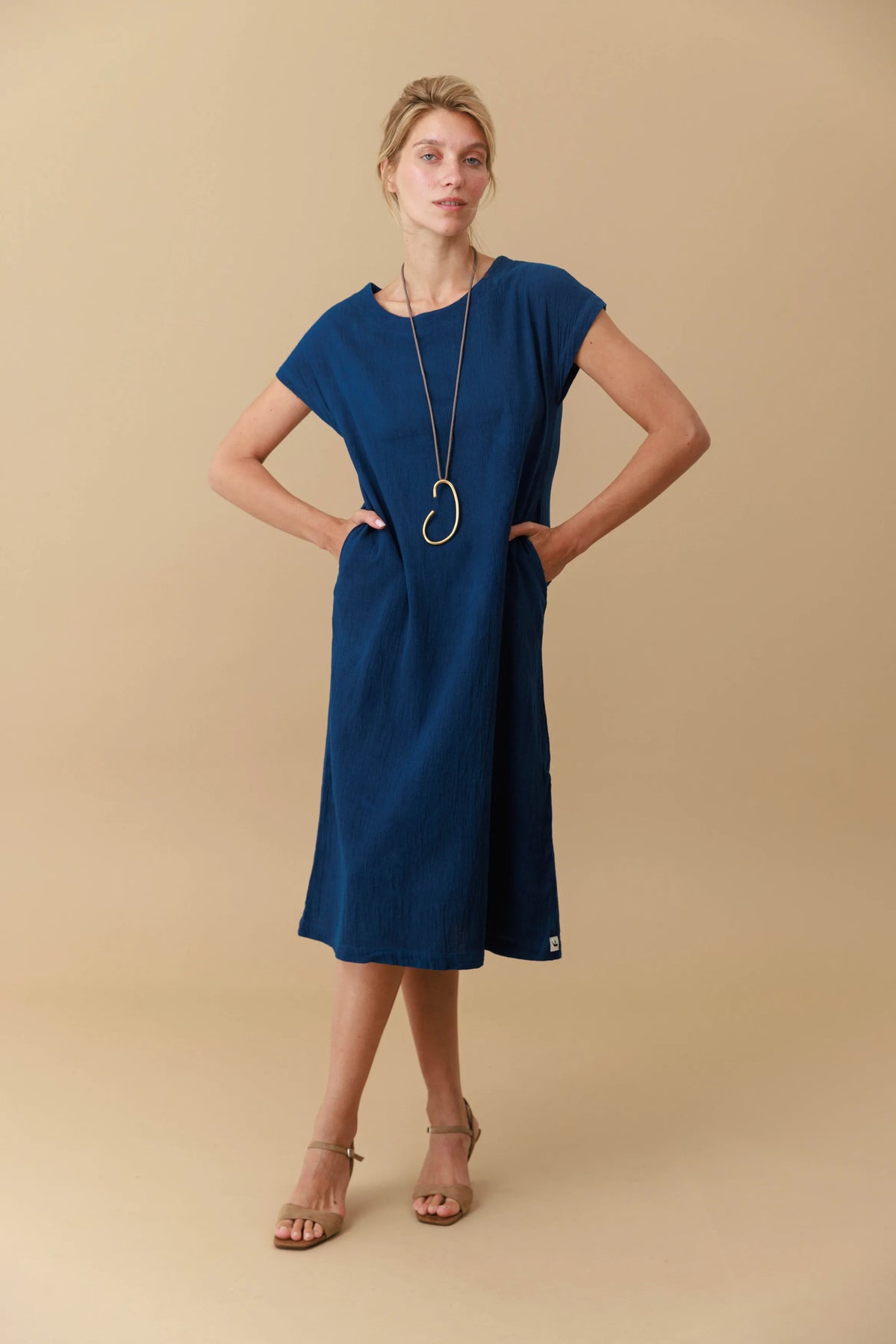 Natural Dye Midi Dress