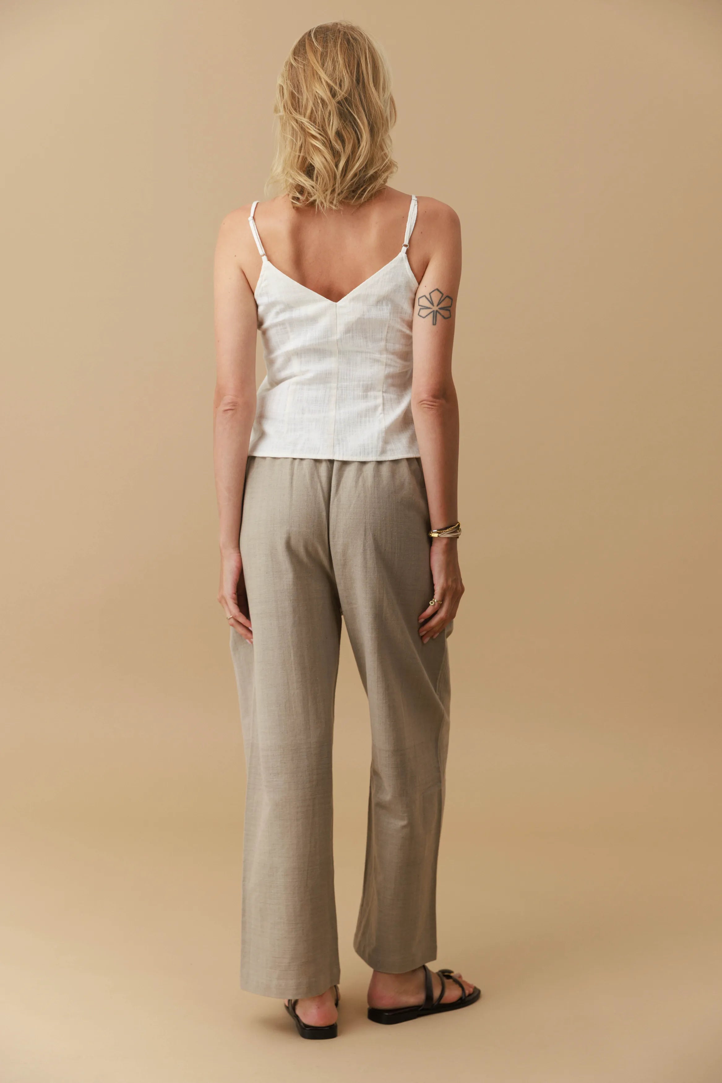 Handwoven Elastic waist Pants