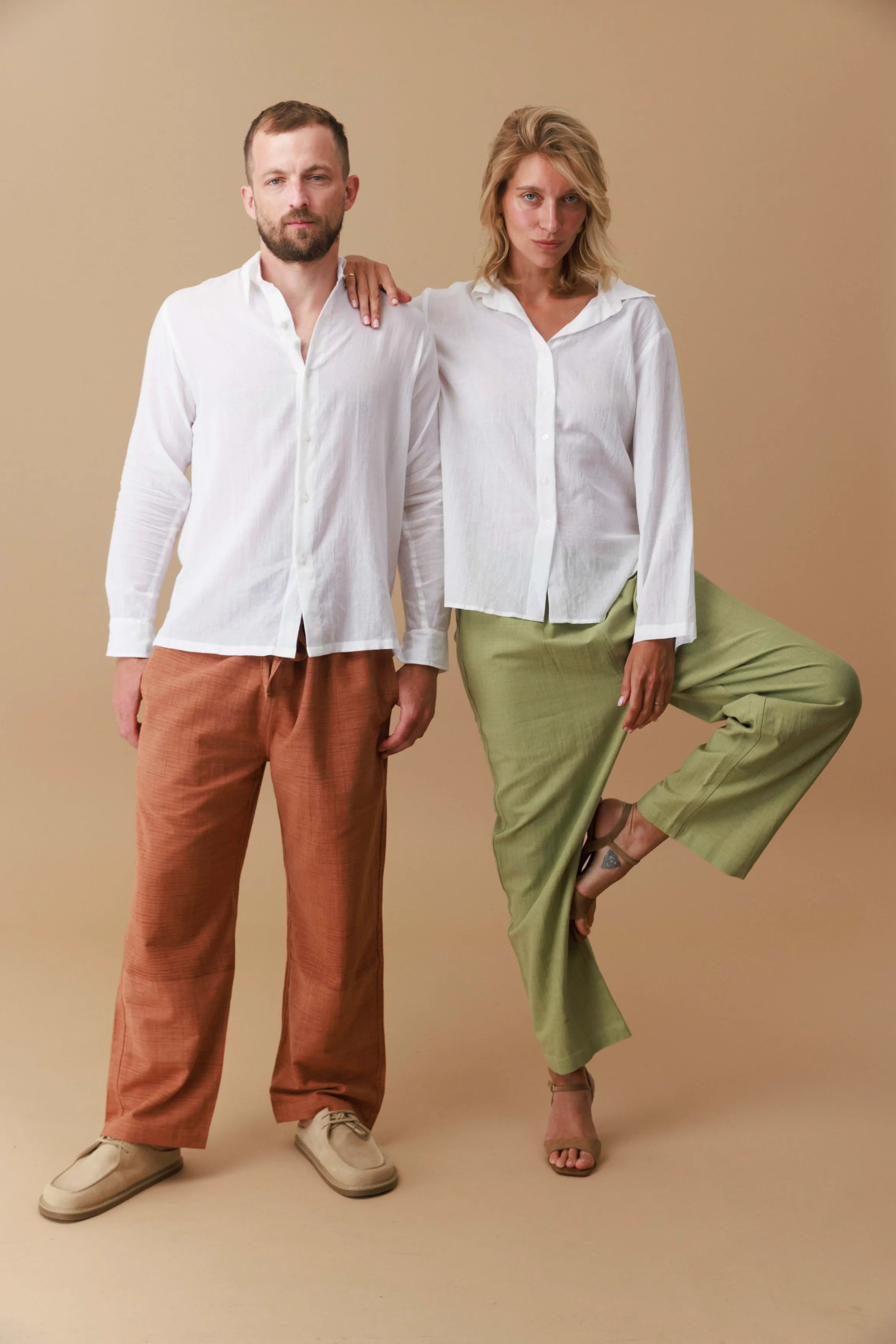 Handwoven Elastic waist Pants