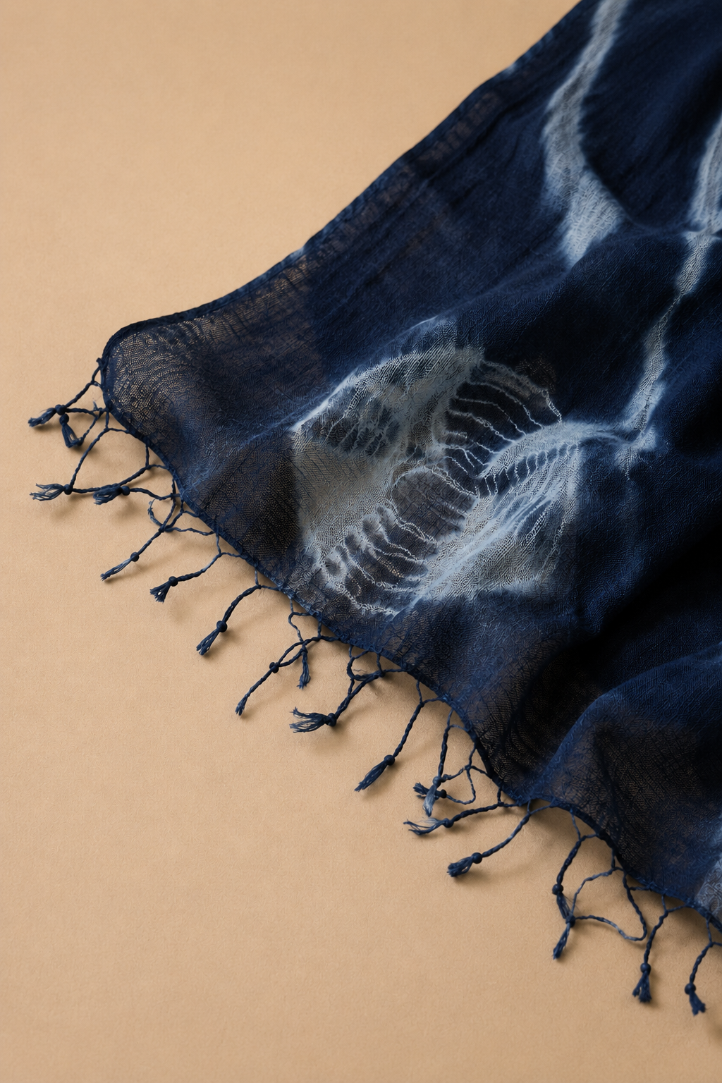 Naturally Dyed Indigo Shawl
