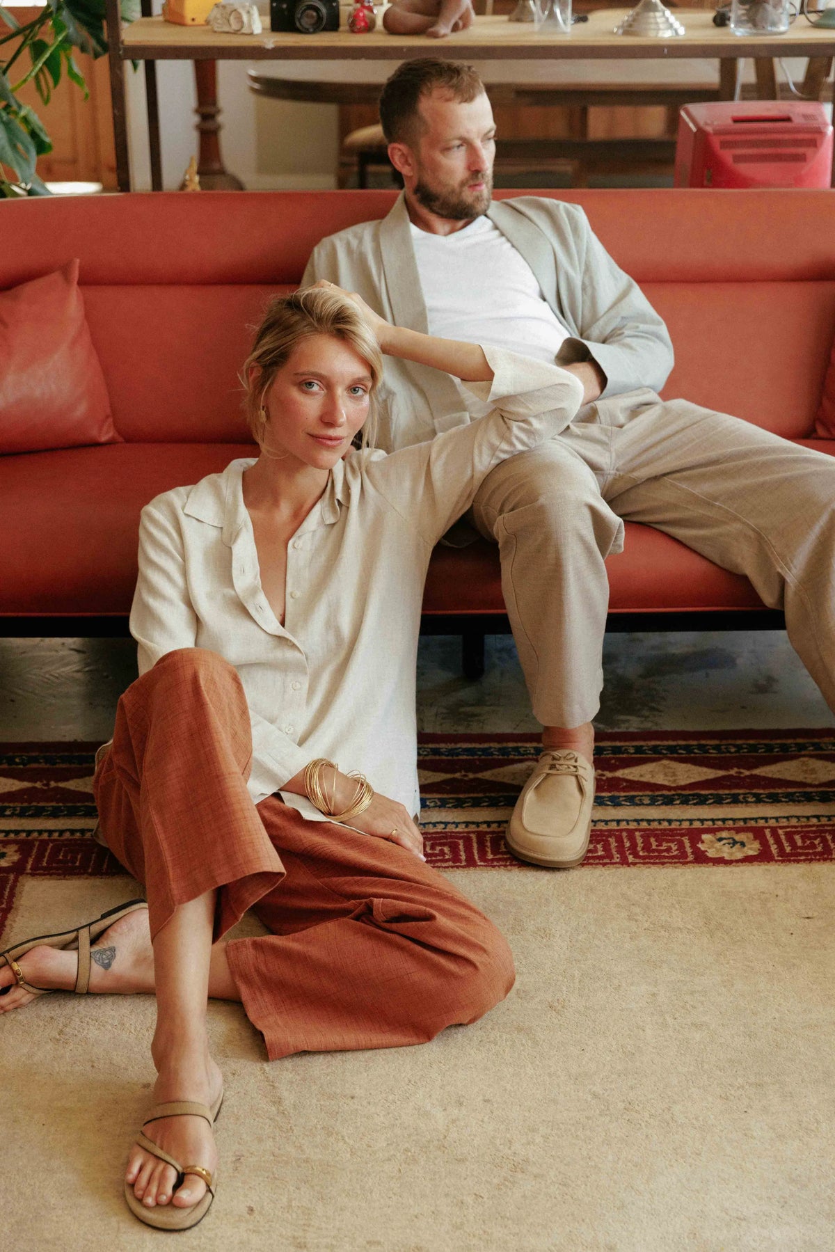 HandWoven Elastic waist Pants