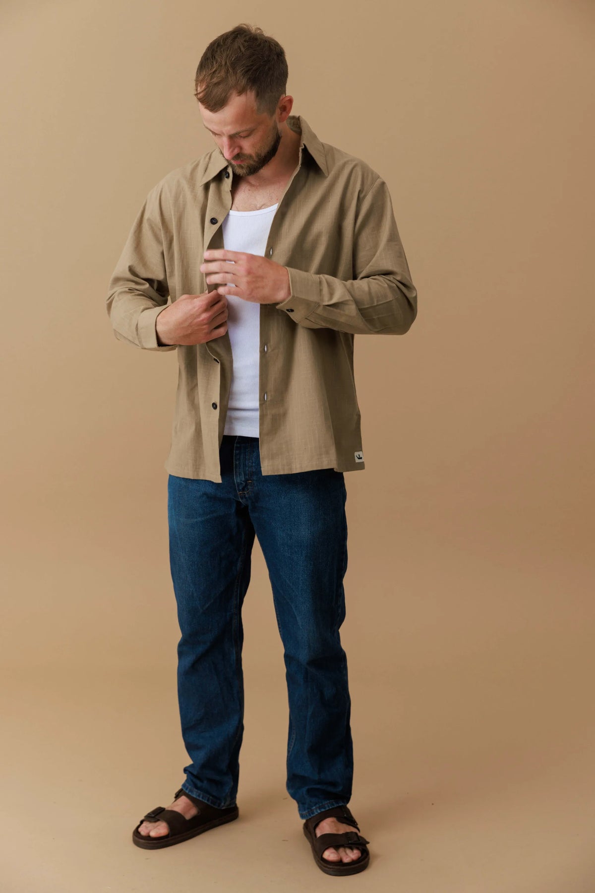 Grid Weave Cotton Shirt