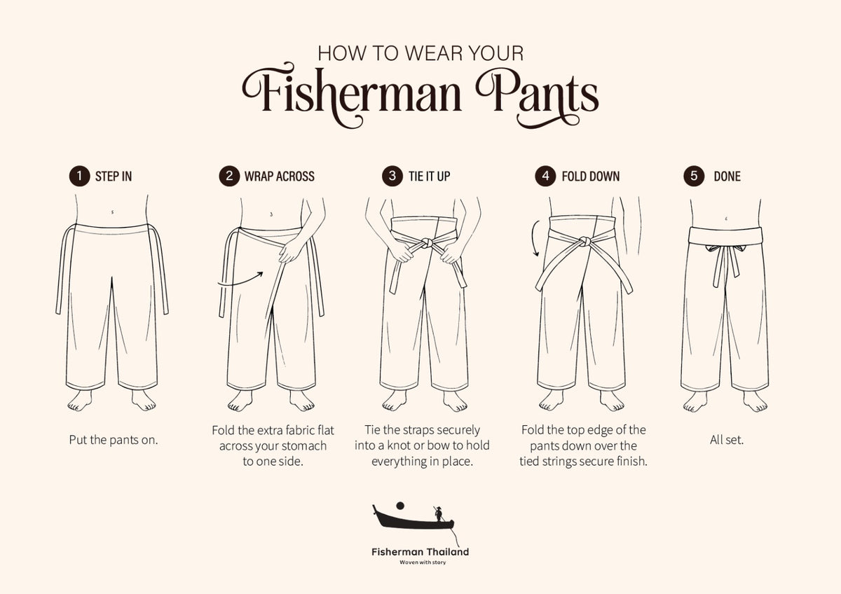 Stone Washed Fisherman Pants